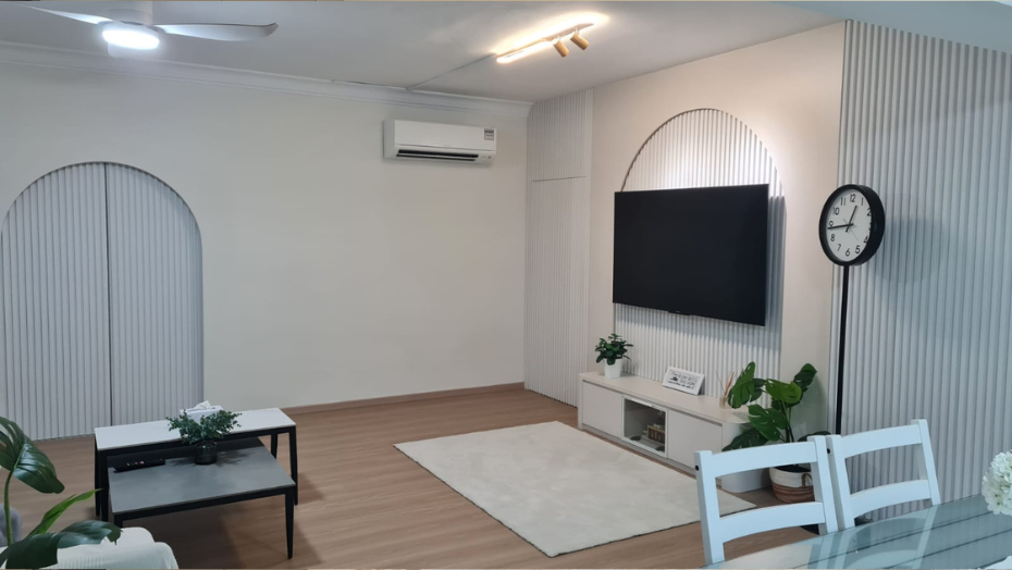Renovation services Singapore modern living room SG Handyman Engineering