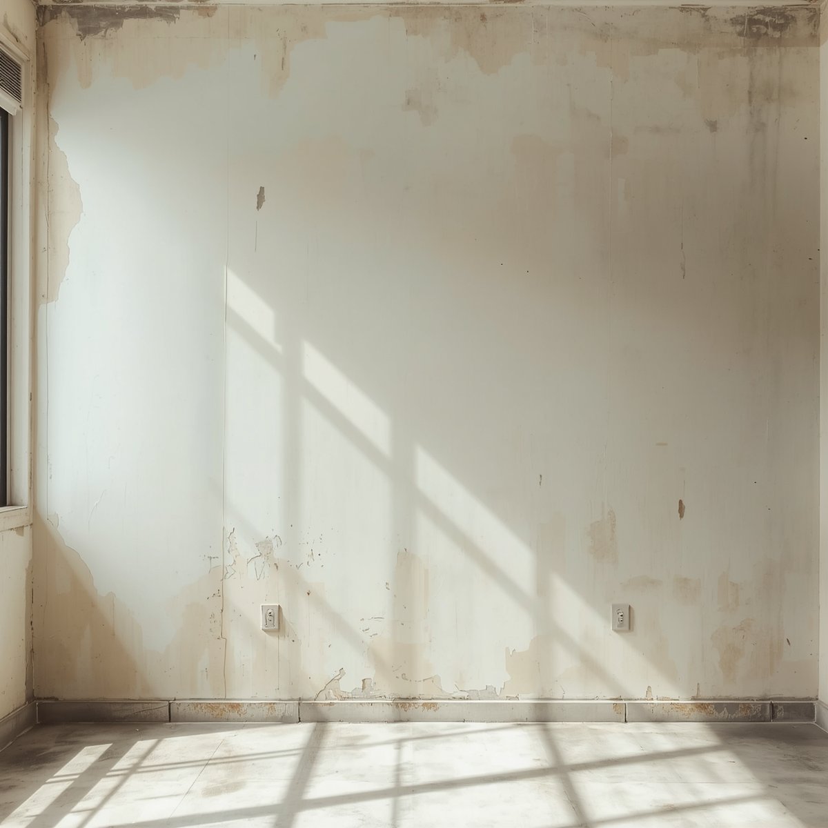 Wall before painting preparation