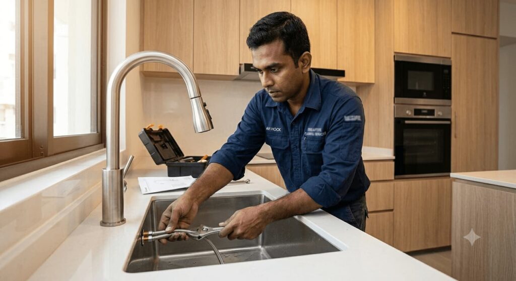 Mixer tap installation and replacement service in Singapore